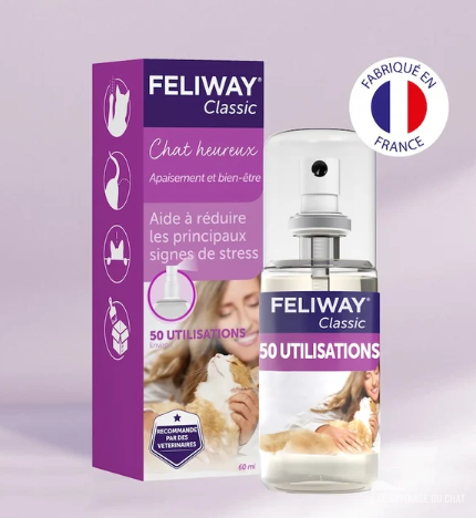 Un mot sur le Feliway — Comment habituer un chat adulte à son arbre à chat